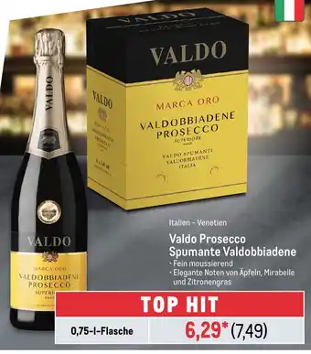 METRO Valdo Prosecco Spumante Valdobbiadene Angebot