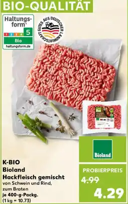 Kaufland K-BIO Bioland Hackfleisch gemischt Angebot