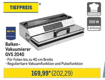 METRO METRO PROFESSIONAL Balken- Vakuumierer GVS 2040 Angebot