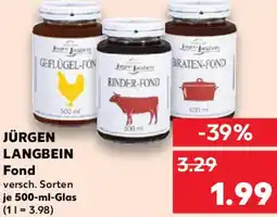 Kaufland JÜRGEN LANGBEIN Fond Angebot