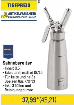 METRO METRO PROFESSIONAL Sahnebereiter Angebot