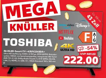 Kaufland TOSHIBA 4K-DLED-Smart-TV 43UV2363DA Angebot