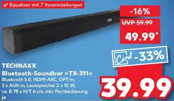 Kaufland TECHNAXX Bluetooth-Soundbar TX-311 Angebot