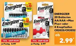 Kaufland ENERGIZER 20 Batterien AA/AAA Angebot