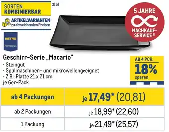 METRO METRO PROFESSIONAL Geschirr-Serie,,Macario“ Angebot