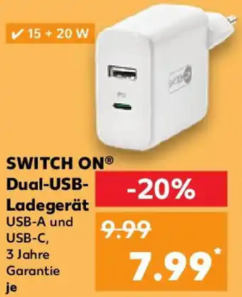 Kaufland SWITCH ON Dual-USB Ladegerät Angebot