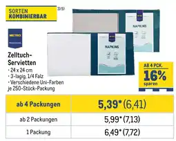 METRO METRO PROFESSIONAL Zelltuch- Servietten Angebot