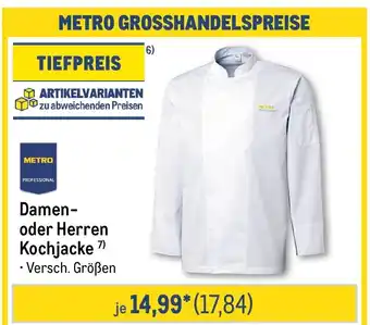 METRO METRO PROFESSIONAL Damen- oder Herren Kochjacke Angebot