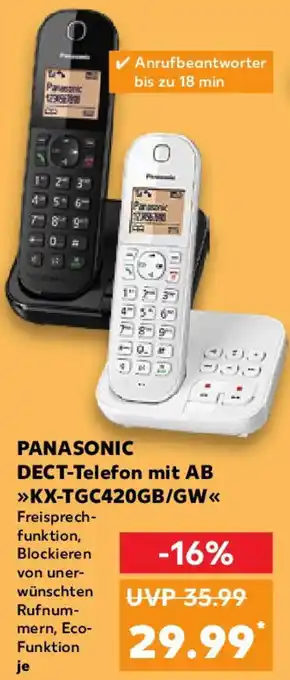 Kaufland PANASONIC DECT-Telefon mit AB Angebot