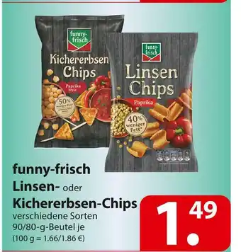 Famila Nord Ost Funny-frisch linsen- oder kichererbsen-chips Angebot