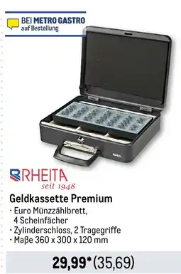 METRO RHEITA Geldkassette Premium Angebot