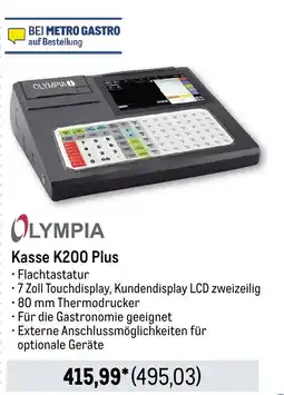 METRO OLYMPIA Kasse K200 Plus Angebot