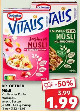 Kaufland DR. OETKER Müsli Angebot