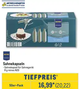 METRO METRO PROFESSIONAL Sahnekapseln Angebot