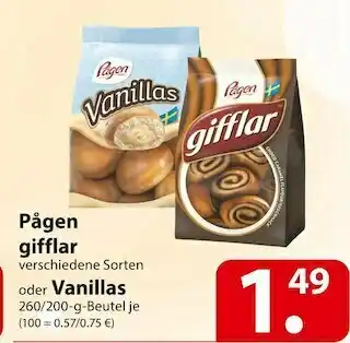 Famila Nord Ost Pågen gifflar oder vanillas Angebot