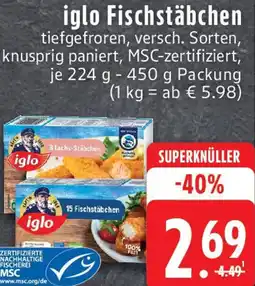 Edeka iglo Fischstäbchen Angebot