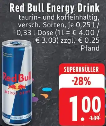 Edeka Red Bull Energy Drink Angebot