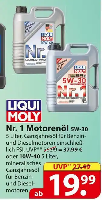 Famila Nord Ost Liqui moly nr. 1 motorenöl Angebot