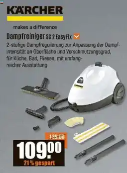 V Baumarkt KARCHER Dampfreiniger sc 2 EasyFix Angebot