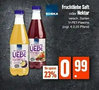 E-Center Edeka fruchtliebe saft oder nektar Angebot