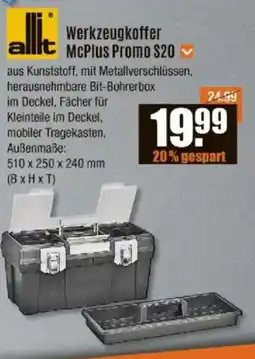 V Baumarkt allit Werkzeugkoffer McPlus Promo S20 Angebot