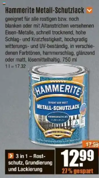 V Baumarkt Hammerite Metall-Schutzlack Angebot