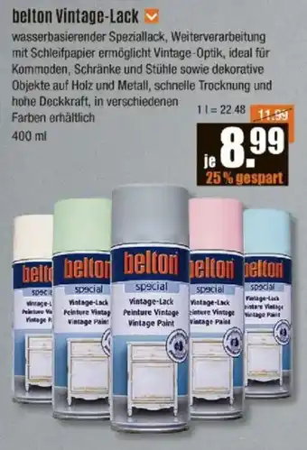 V Baumarkt belton Vintage-Lack Angebot