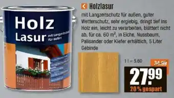 V Baumarkt Holzlasur Angebot