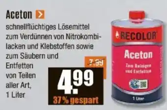 V Baumarkt RECOLOR Aceton Angebot