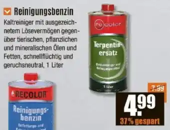 V Baumarkt RECOLOR Reinigungsbenzin Angebot