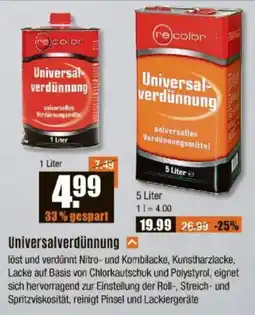 V Baumarkt RECOLOR Universalverdünnung Angebot