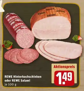 REWE Rewe hinterkochschinken oder salami Angebot