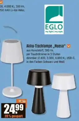 V Baumarkt EGLO Akku-Tischlampe,,Huesa" Angebot