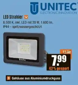 V Baumarkt UNITEC LED Strahler Angebot