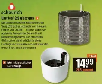 V Baumarkt scheurich Übertopf 828 glass grey Angebot