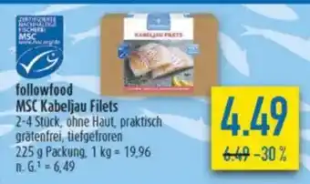 diska followfood MSC Kabeljau Filets Angebot