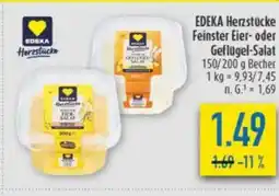 diska EDEKA Herzstücke Feinster Eier- oder Geflügel-Salat Angebot