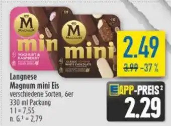 diska Langnese Magnum mini Eis Angebot