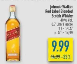 diska Johnnie Walker Red Label Blended Scotch Whisky 40% Vol. Angebot