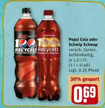 REWE Pepsi cola oder schwip schwap cola Angebot