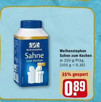 REWE Weihenstephan sahne zum kochen Angebot