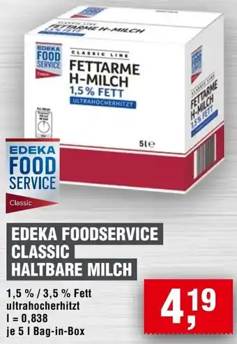 Handelshof Edeka foodservice classic haltbare milch Angebot