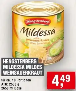 Handelshof Hengstenberg mildessa mildes weinsauerkraut Angebot