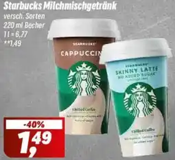 Simmel Starbucks Milchmischgetränk Angebot