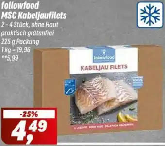 Simmel followfood MSC Kabeljaufilets Angebot