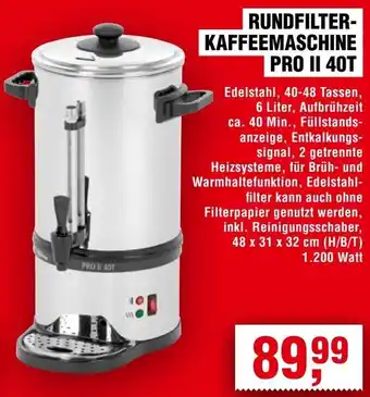 Handelshof Bartscher rundfilter-kaffeemaschine pro II 40T Angebot