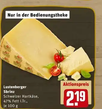 REWE Lustenberger sbrinz Angebot