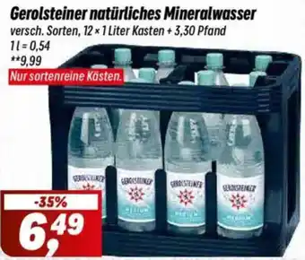 Simmel Gerolsteiner natürliches Mineralwasser Angebot