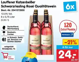 Netto Marken-Discount Lauffener Katzenbeißer Schwarzriesling Rosé Qualitätswein Angebot