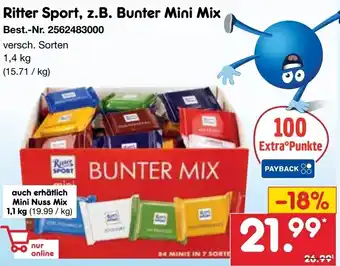 Netto Marken-Discount Ritter Sport, z.B. Bunter Mini Mix Angebot